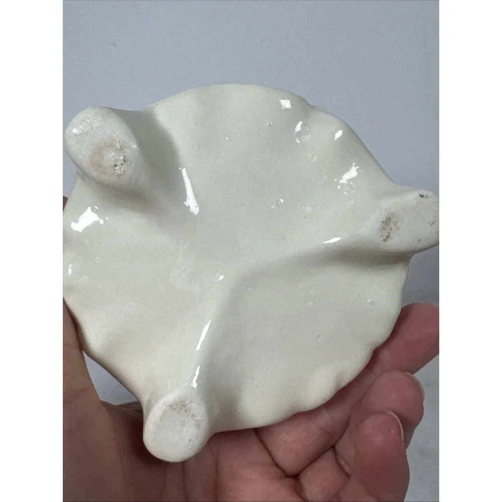 Vintage Porcelain Vanity Trinket Box with Mirror